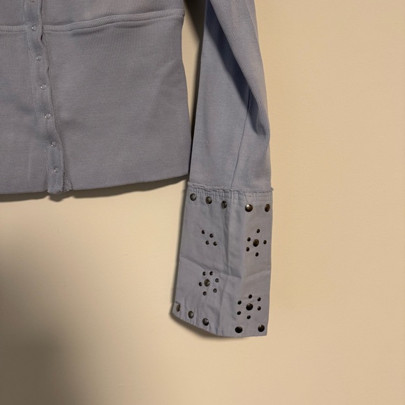 We The Free Blue Combo Night Belle Cuff Top - Picture 6 of 12